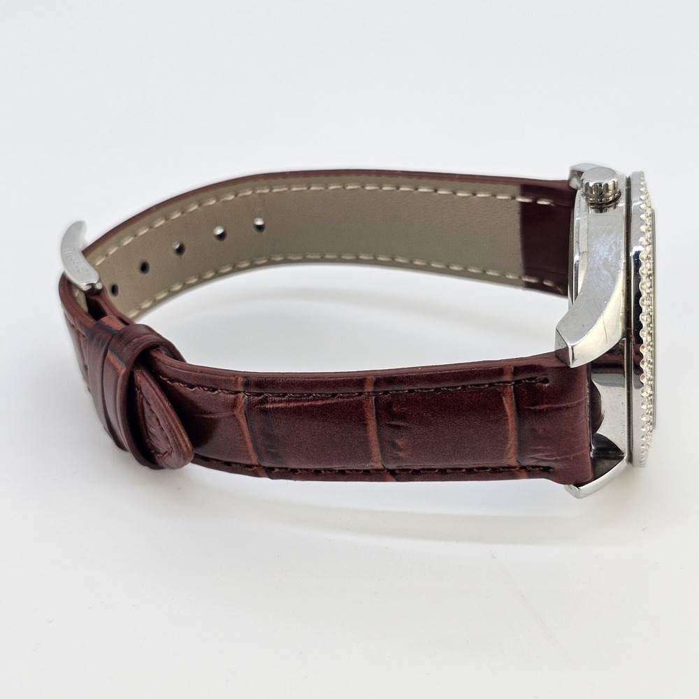Fossil Women's Watch 38MM White Dial DayDate NEW Brown Leather Bands NEW Battery - Picture 9 of 14